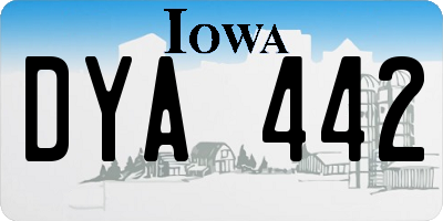 IA license plate DYA442