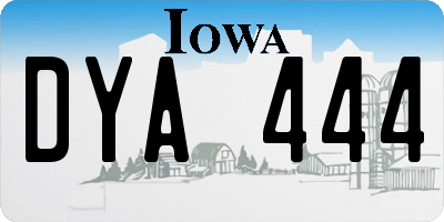 IA license plate DYA444