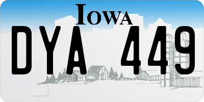 IA license plate DYA449