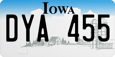 IA license plate DYA455