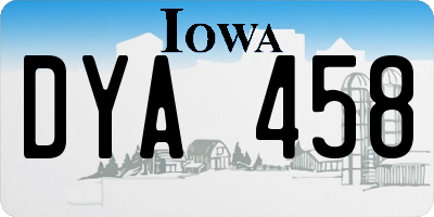 IA license plate DYA458