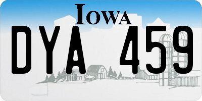 IA license plate DYA459