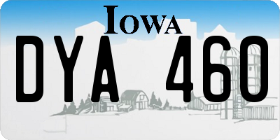 IA license plate DYA460