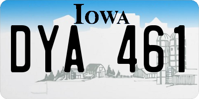 IA license plate DYA461