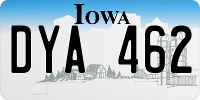 IA license plate DYA462