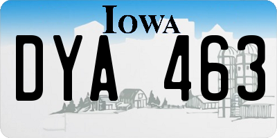 IA license plate DYA463