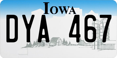 IA license plate DYA467