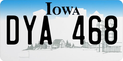 IA license plate DYA468