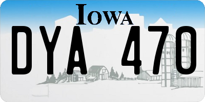 IA license plate DYA470