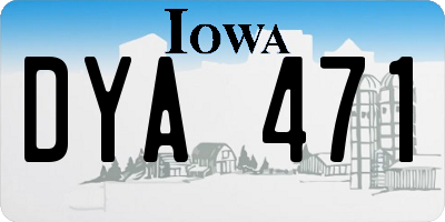 IA license plate DYA471