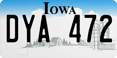 IA license plate DYA472