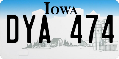 IA license plate DYA474