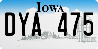 IA license plate DYA475