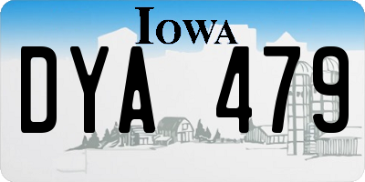 IA license plate DYA479