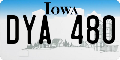 IA license plate DYA480