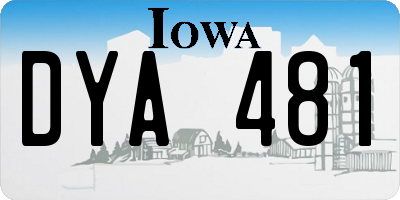 IA license plate DYA481