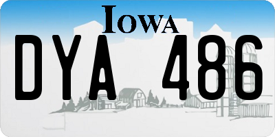 IA license plate DYA486