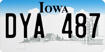 IA license plate DYA487