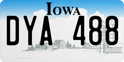 IA license plate DYA488