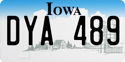 IA license plate DYA489