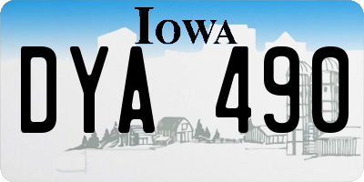 IA license plate DYA490