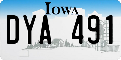 IA license plate DYA491