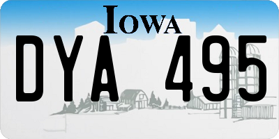 IA license plate DYA495