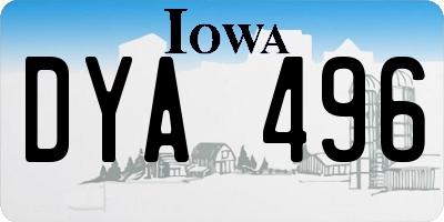 IA license plate DYA496