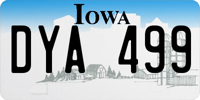 IA license plate DYA499