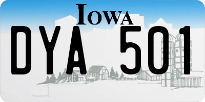 IA license plate DYA501