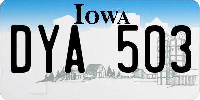 IA license plate DYA503