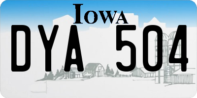 IA license plate DYA504