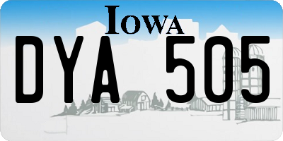 IA license plate DYA505