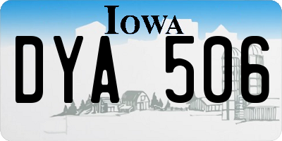 IA license plate DYA506