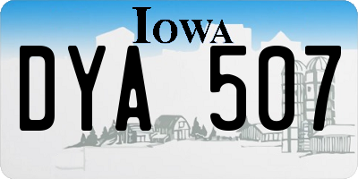 IA license plate DYA507