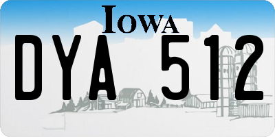 IA license plate DYA512