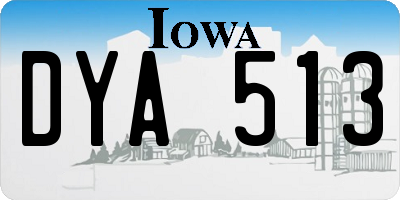 IA license plate DYA513