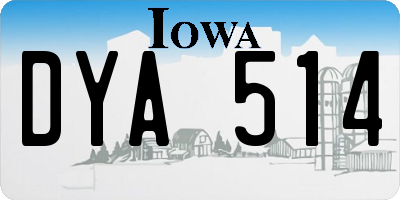 IA license plate DYA514