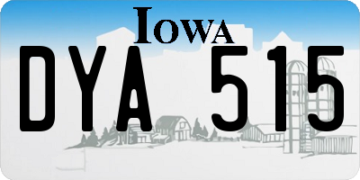 IA license plate DYA515