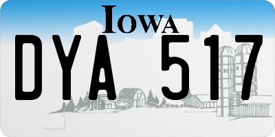 IA license plate DYA517