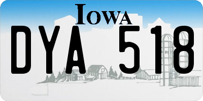IA license plate DYA518