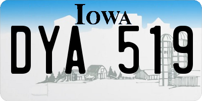 IA license plate DYA519