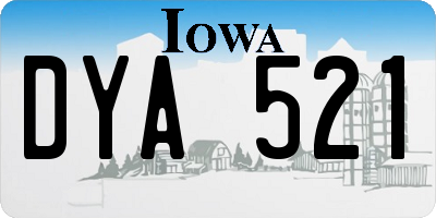 IA license plate DYA521