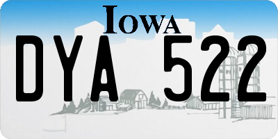 IA license plate DYA522
