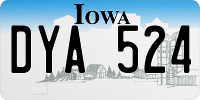 IA license plate DYA524