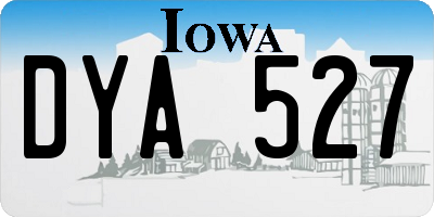 IA license plate DYA527