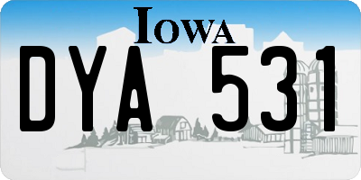 IA license plate DYA531