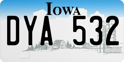 IA license plate DYA532