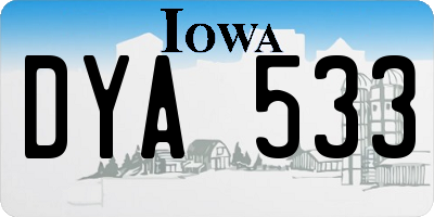 IA license plate DYA533