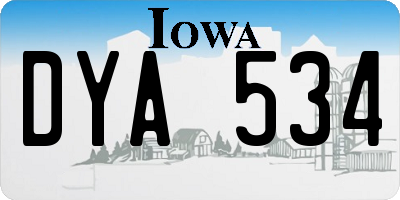 IA license plate DYA534